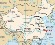 Karte Wenzhou